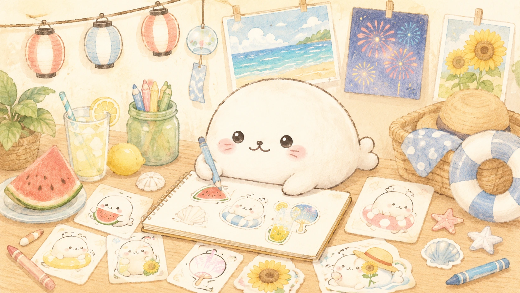 How to Plan LINE Stickers for Summer Features article illustration
